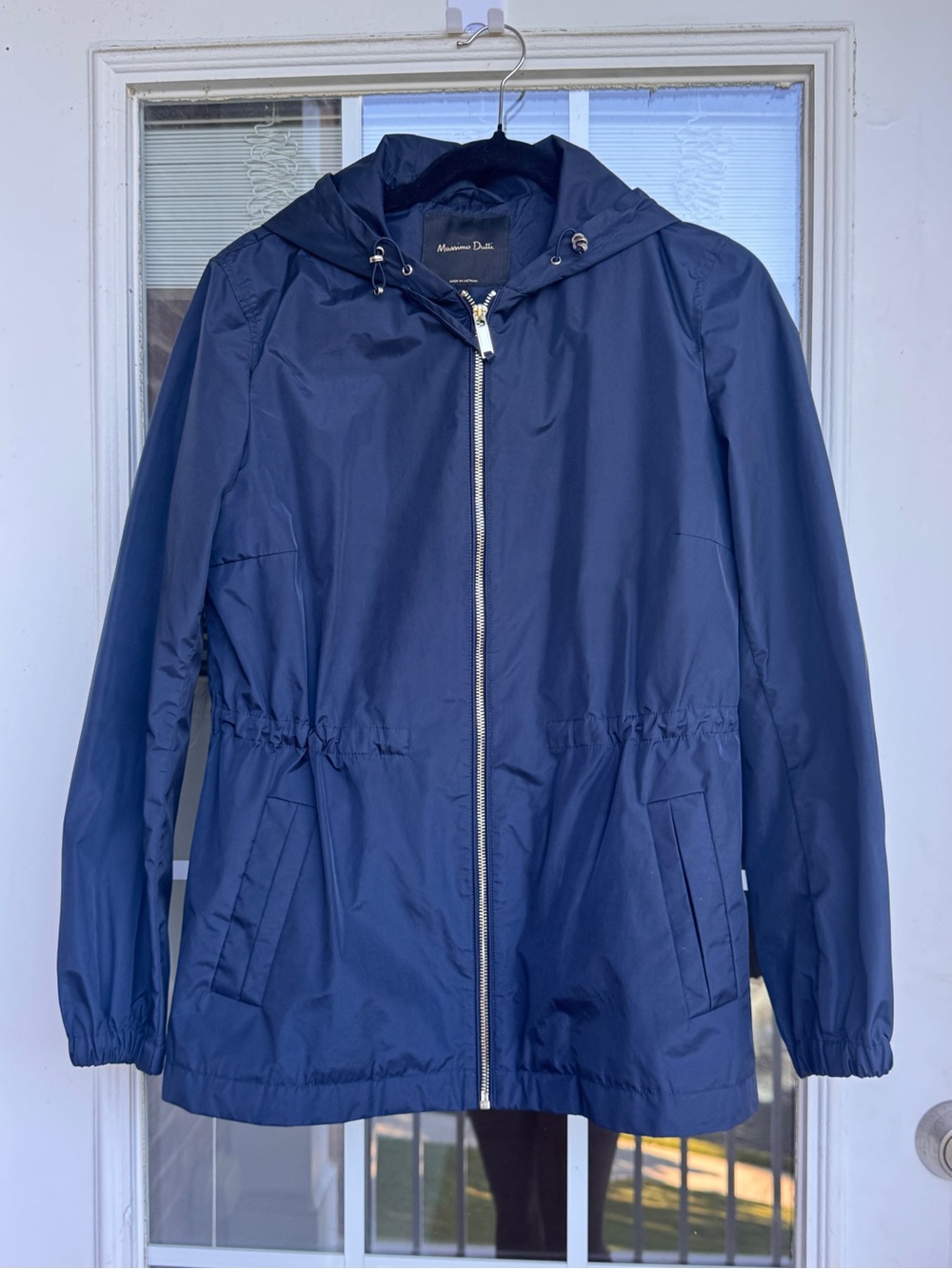 Massimo Dutti Women’s Navy Parka Jacket – Size S